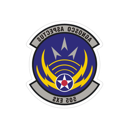 505th Exercise Control Squadron (U.S. Air Force) REVERSE PRINT Transparent STICKER-5" × 5"-The Sticker Space