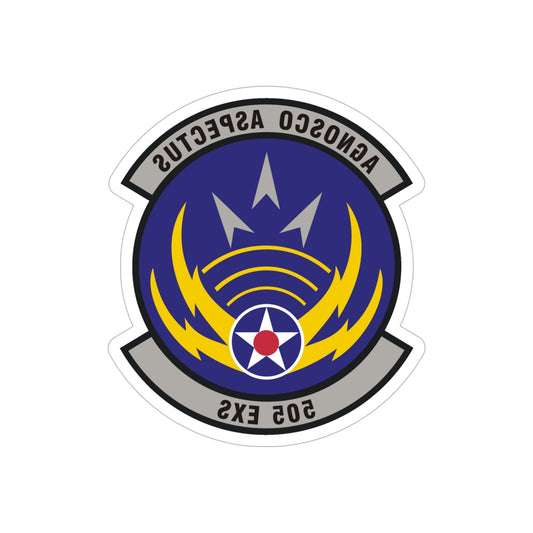 505th Exercise Control Squadron (U.S. Air Force) REVERSE PRINT Transparent STICKER-6" × 6"-The Sticker Space