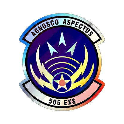 505th Exercise Control Squadron (U.S. Air Force) Holographic STICKER Die-Cut Vinyl Decal 5 Inch Holographic - The Sticker Space