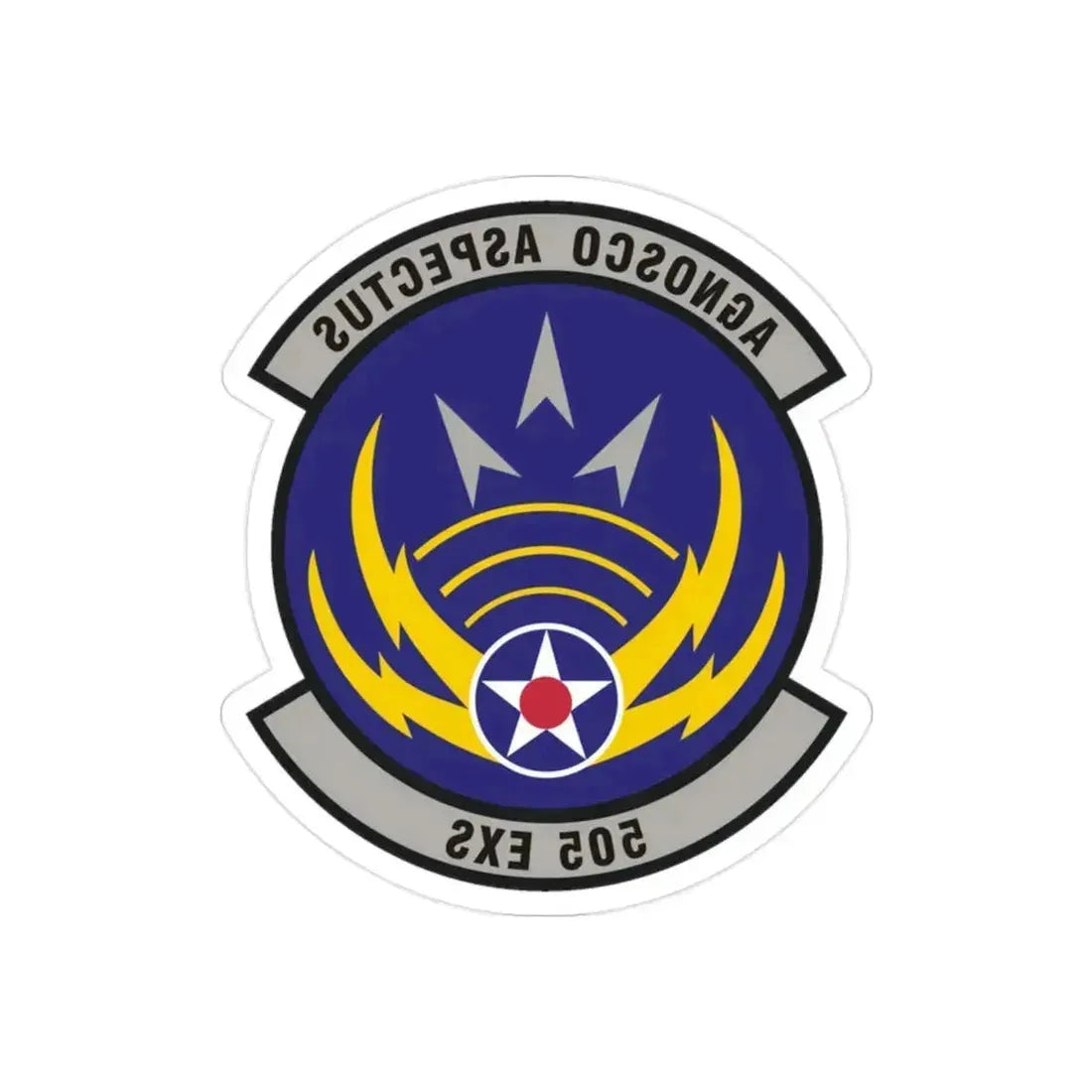 505th Exercise Control Squadron (U.S. Air Force) REVERSE PRINT Transparent Die-Cut STICKER 2 Inch Die-Cut Transparent - The Sticker Space