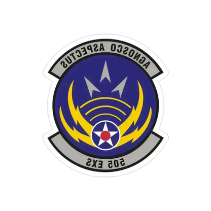 505th Exercise Control Squadron (U.S. Air Force) REVERSE PRINT Transparent Die-Cut STICKER 2 Inch Die-Cut Transparent - The Sticker Space