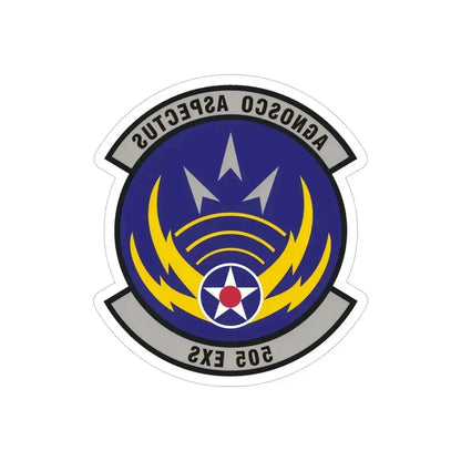 505th Exercise Control Squadron (U.S. Air Force) REVERSE PRINT Transparent Die-Cut STICKER 4 Inch Die-Cut Transparent - The Sticker Space