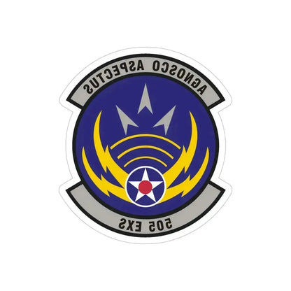 505th Exercise Control Squadron (U.S. Air Force) REVERSE PRINT Transparent Die-Cut STICKER 5 Inch Die-Cut Transparent - The Sticker Space