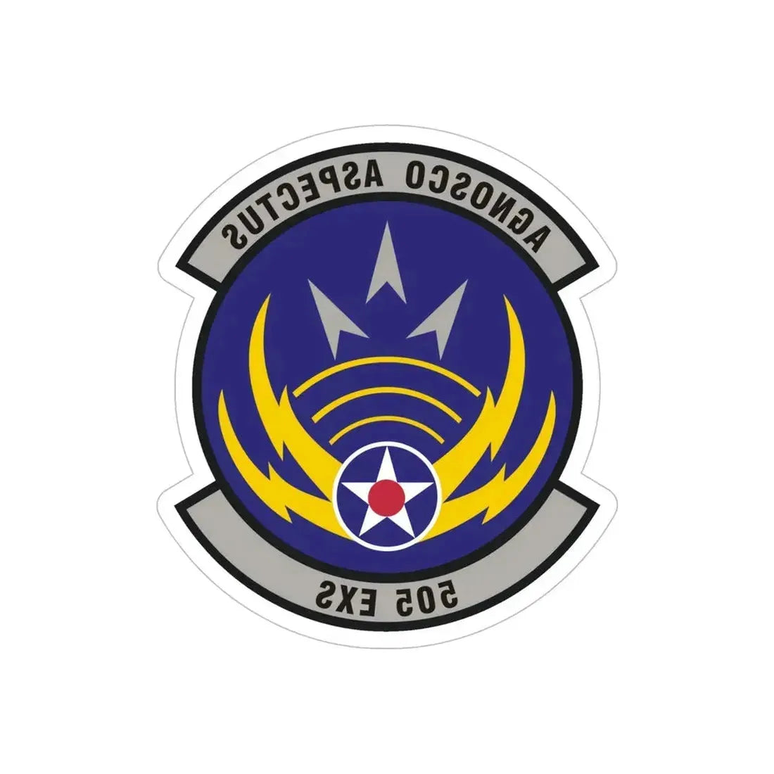 505th Exercise Control Squadron (U.S. Air Force) REVERSE PRINT Transparent Die-Cut STICKER - The Sticker Space