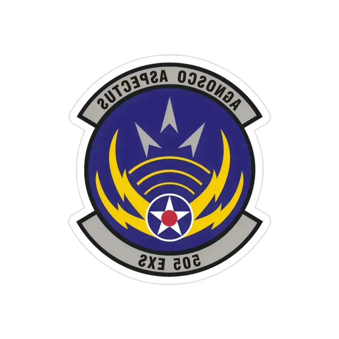 505th Exercise Control Squadron (U.S. Air Force) REVERSE PRINT Transparent Die-Cut STICKER - The Sticker Space