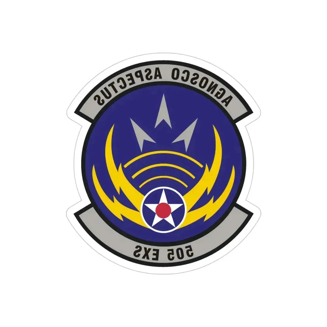 505th Exercise Control Squadron (U.S. Air Force) REVERSE PRINT Transparent Die-Cut STICKER - The Sticker Space