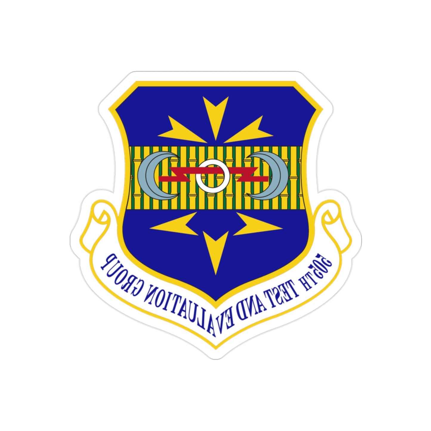 505th Test and Evaluation Group (U.S. Air Force) REVERSE PRINT Transparent STICKER-2" × 2"-The Sticker Space