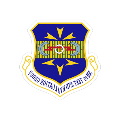 505th Test and Evaluation Group (U.S. Air Force) REVERSE PRINT Transparent STICKER-2" × 2"-The Sticker Space