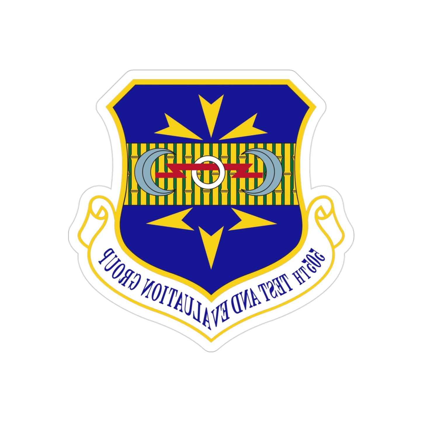 505th Test and Evaluation Group (U.S. Air Force) REVERSE PRINT Transparent STICKER-3" × 3"-The Sticker Space