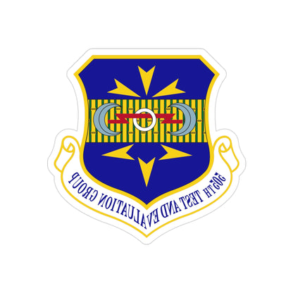 505th Test and Evaluation Group (U.S. Air Force) REVERSE PRINT Transparent STICKER-3" × 3"-The Sticker Space