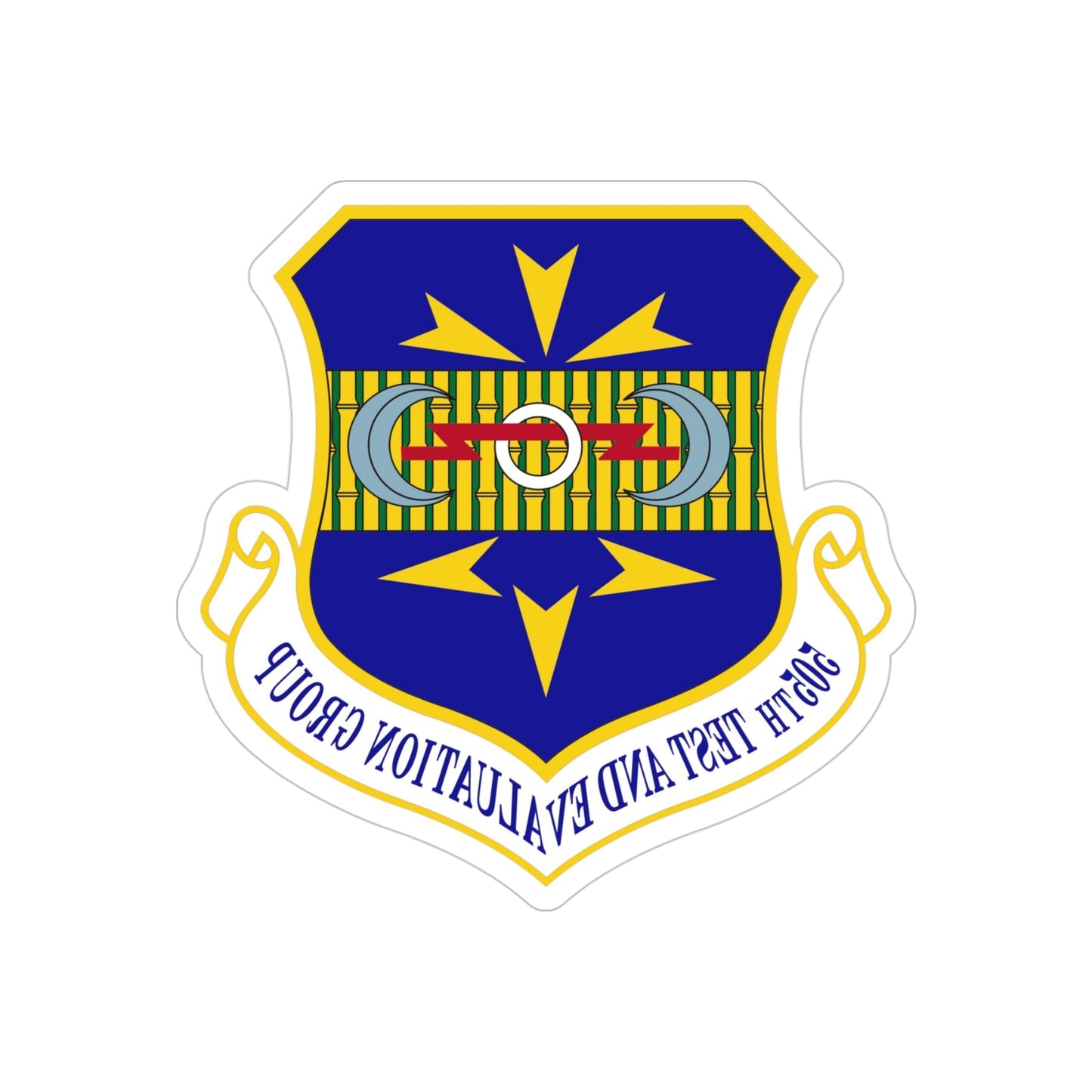 505th Test and Evaluation Group (U.S. Air Force) REVERSE PRINT Transparent STICKER-4 Inch-The Sticker Space