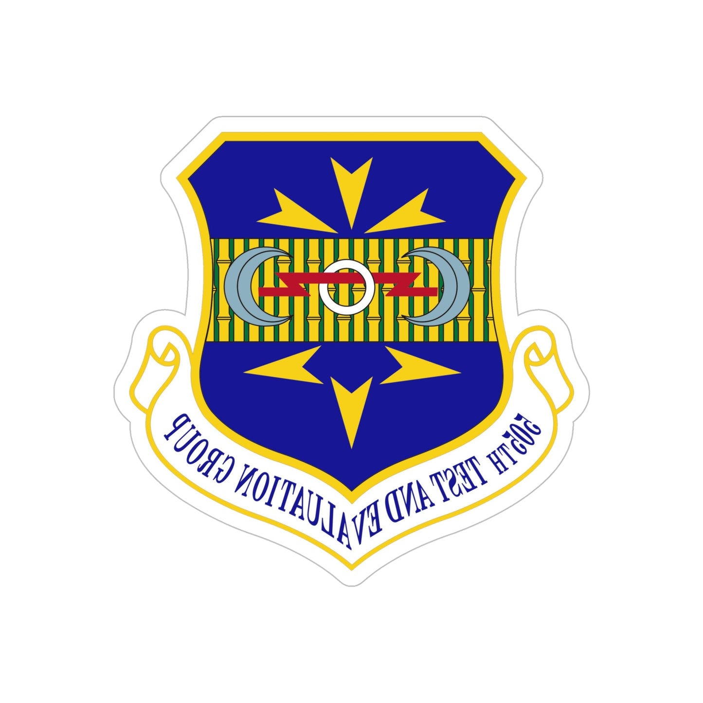 505th Test and Evaluation Group (U.S. Air Force) REVERSE PRINT Transparent STICKER-6" × 6"-The Sticker Space