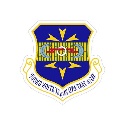 505th Test and Evaluation Group (U.S. Air Force) REVERSE PRINT Transparent STICKER-6" × 6"-The Sticker Space