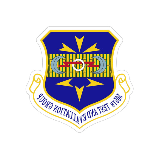 505th Test and Evaluation Group (U.S. Air Force) REVERSE PRINT Transparent STICKER-6" × 6"-The Sticker Space