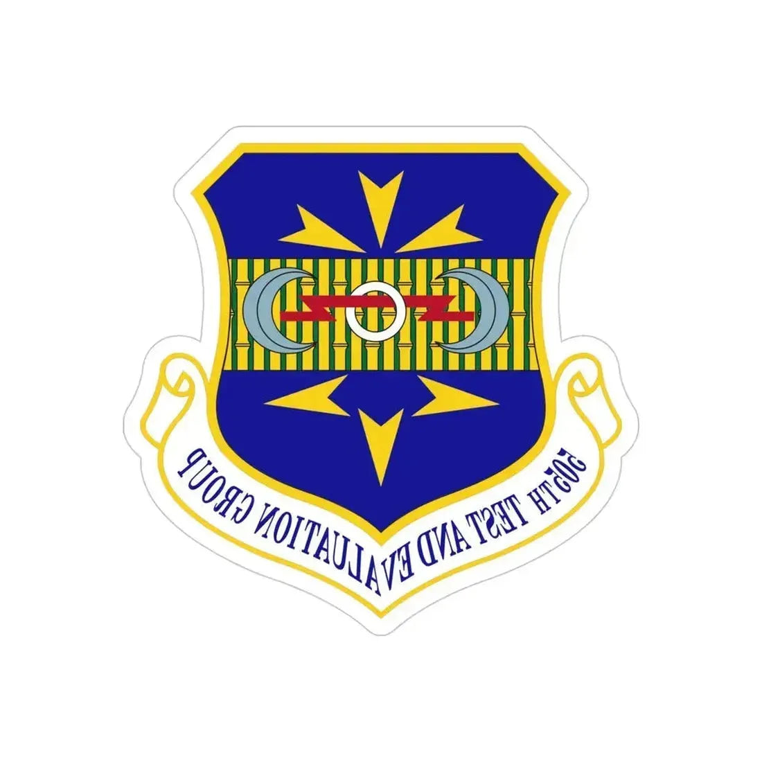 505th Test and Evaluation Group (U.S. Air Force) REVERSE PRINT Transparent Die-Cut STICKER 4 Inch Die-Cut Transparent - The Sticker Space