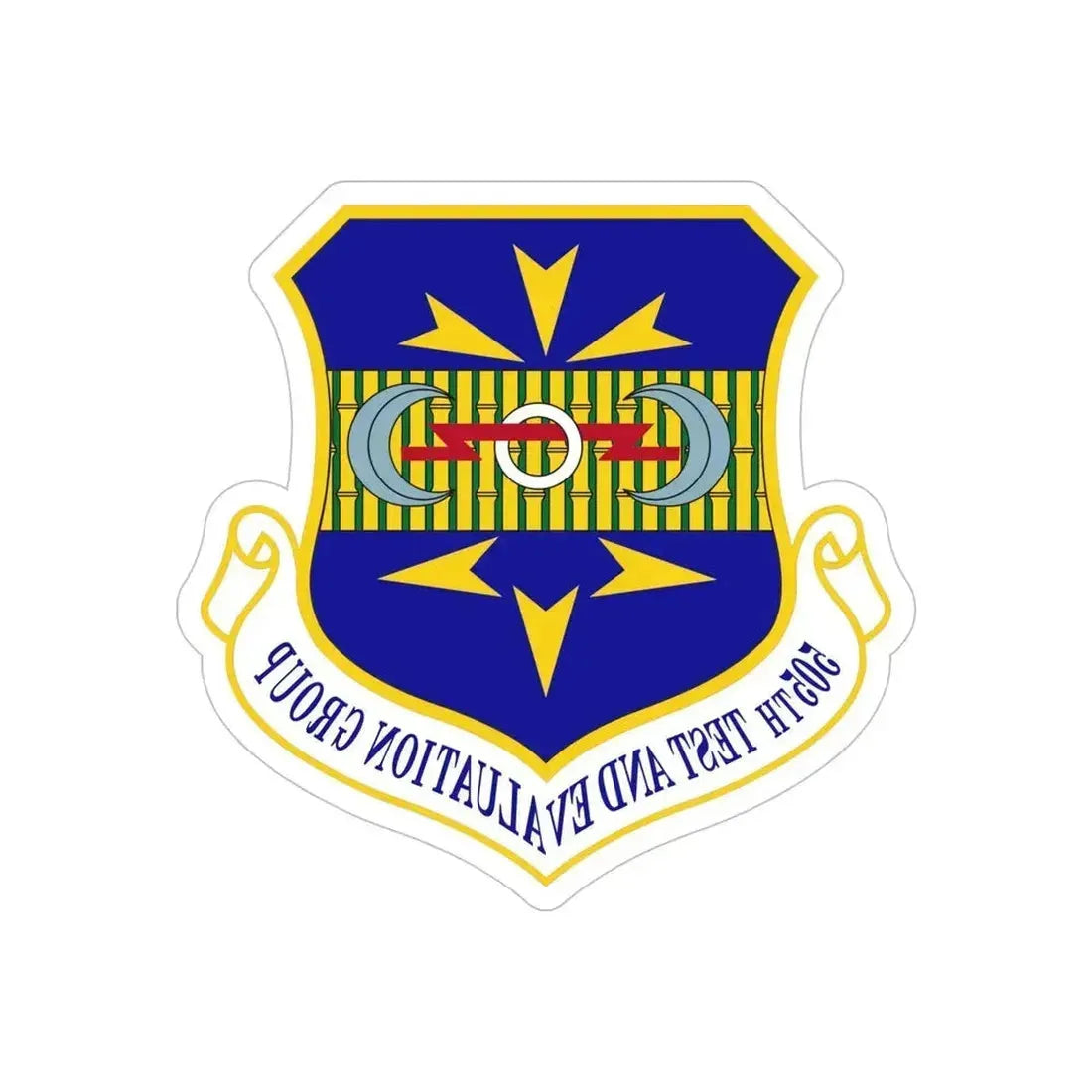 505th Test and Evaluation Group (U.S. Air Force) REVERSE PRINT Transparent Die-Cut STICKER 5 Inch Die-Cut Transparent - The Sticker Space