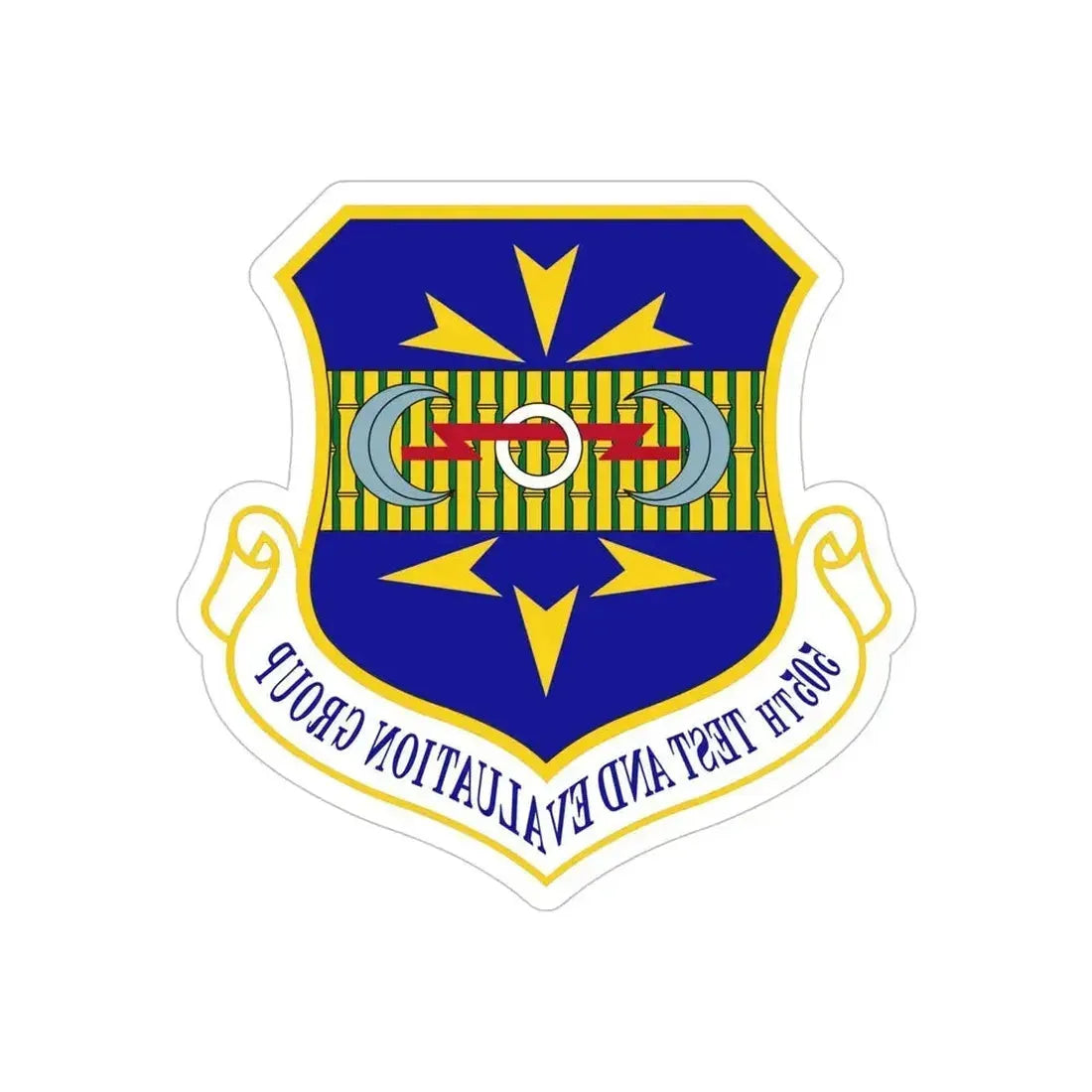 505th Test and Evaluation Group (U.S. Air Force) REVERSE PRINT Transparent Die-Cut STICKER 6 Inch Die-Cut Transparent - The Sticker Space