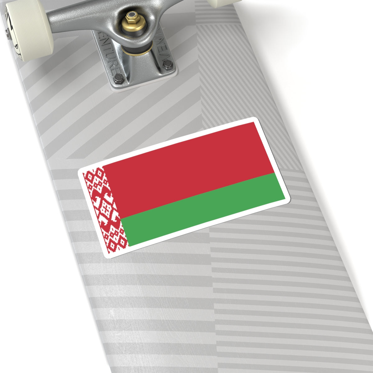 Belarus flag on law (Belarus) STICKER Vinyl Kiss-Cut Decal