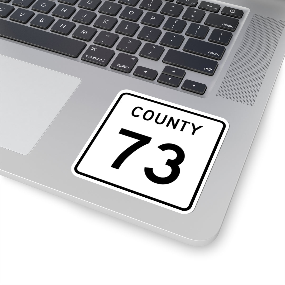 County 73 square (Minnesota) (Road Sign) STICKER Vinyl Kiss-Cut Decal