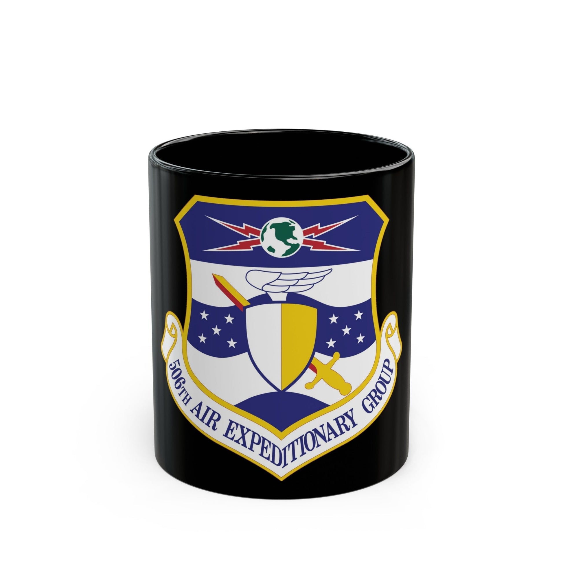 506th Air Expeditionary Group (U.S. Air Force) Black Coffee Mug-11oz-The Sticker Space