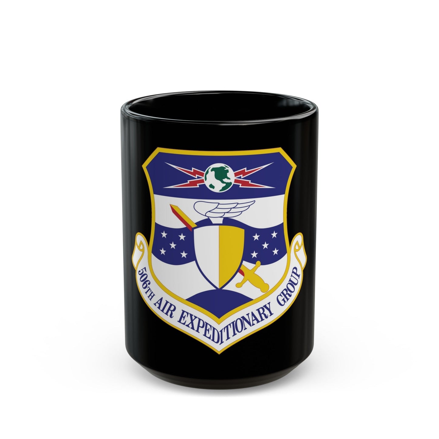 506th Air Expeditionary Group (U.S. Air Force) Black Coffee Mug-15oz-The Sticker Space