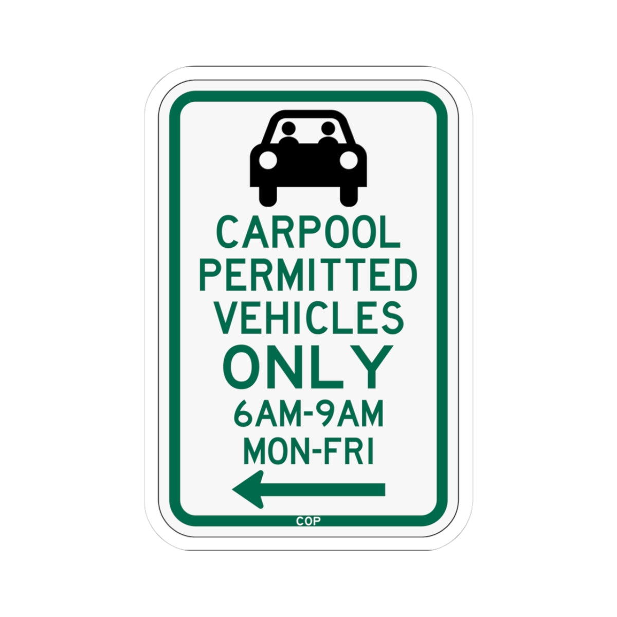PBOT Road sign P4451L (Oregon) (Road Sign) STICKER Vinyl Kiss-Cut Decal