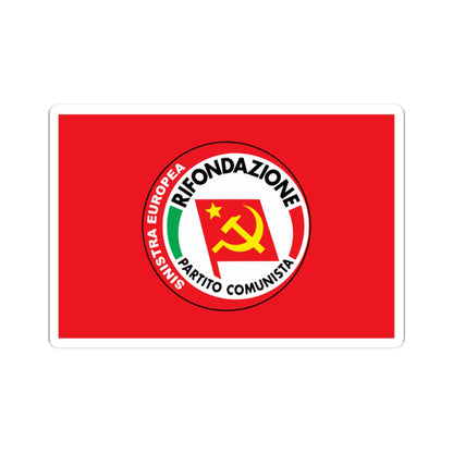Flag of the Communist Refoundation Party (Italy) STICKER Vinyl Kiss-Cut Decal