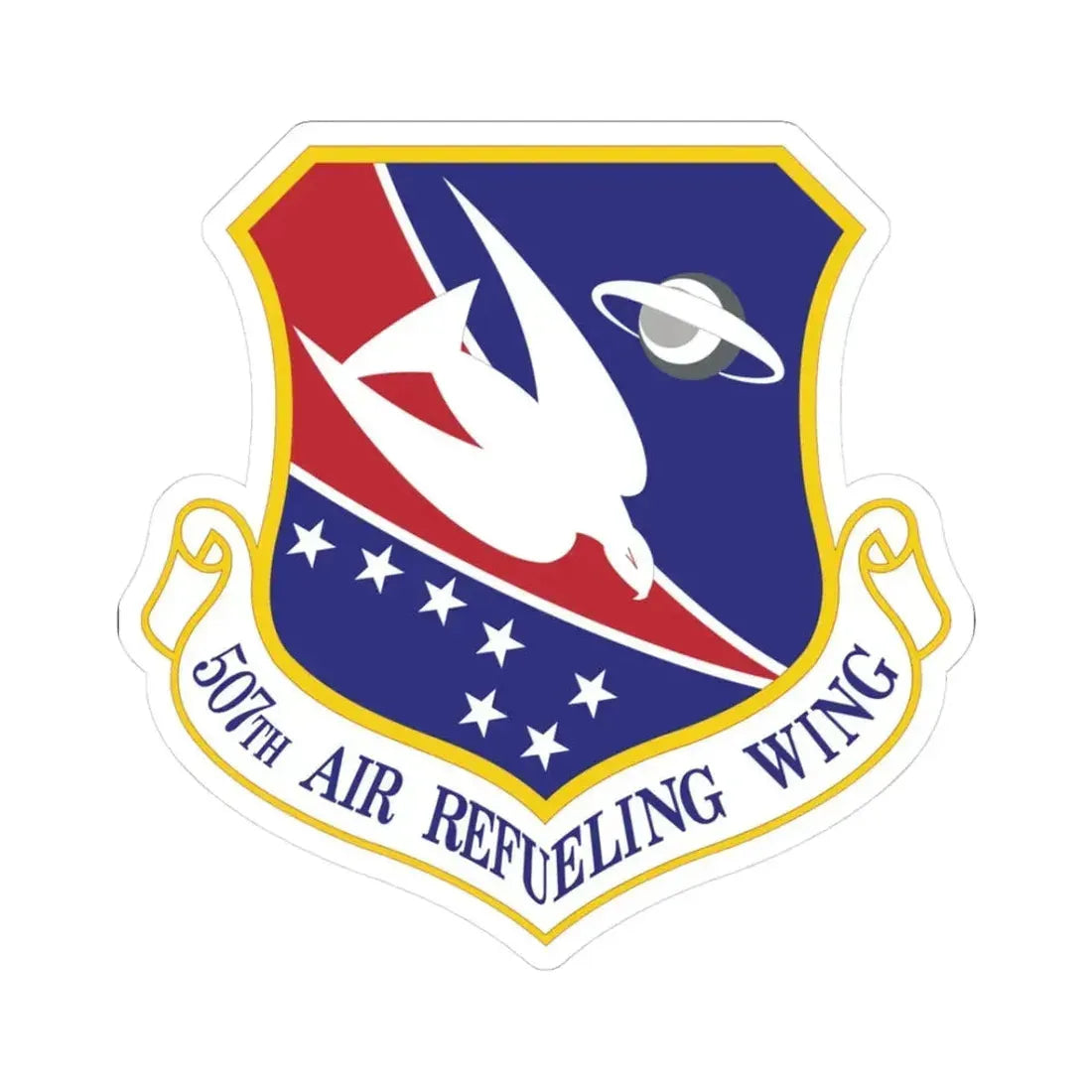 507th Air Refueling Wing (U.S. Air Force) STICKER Vinyl Kiss-Cut Decal 3 Inch White - The Sticker Space