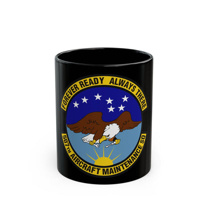 507th Aircraft Maintenance Squadron (U.S. Air Force) Black Coffee Mug-11oz-The Sticker Space