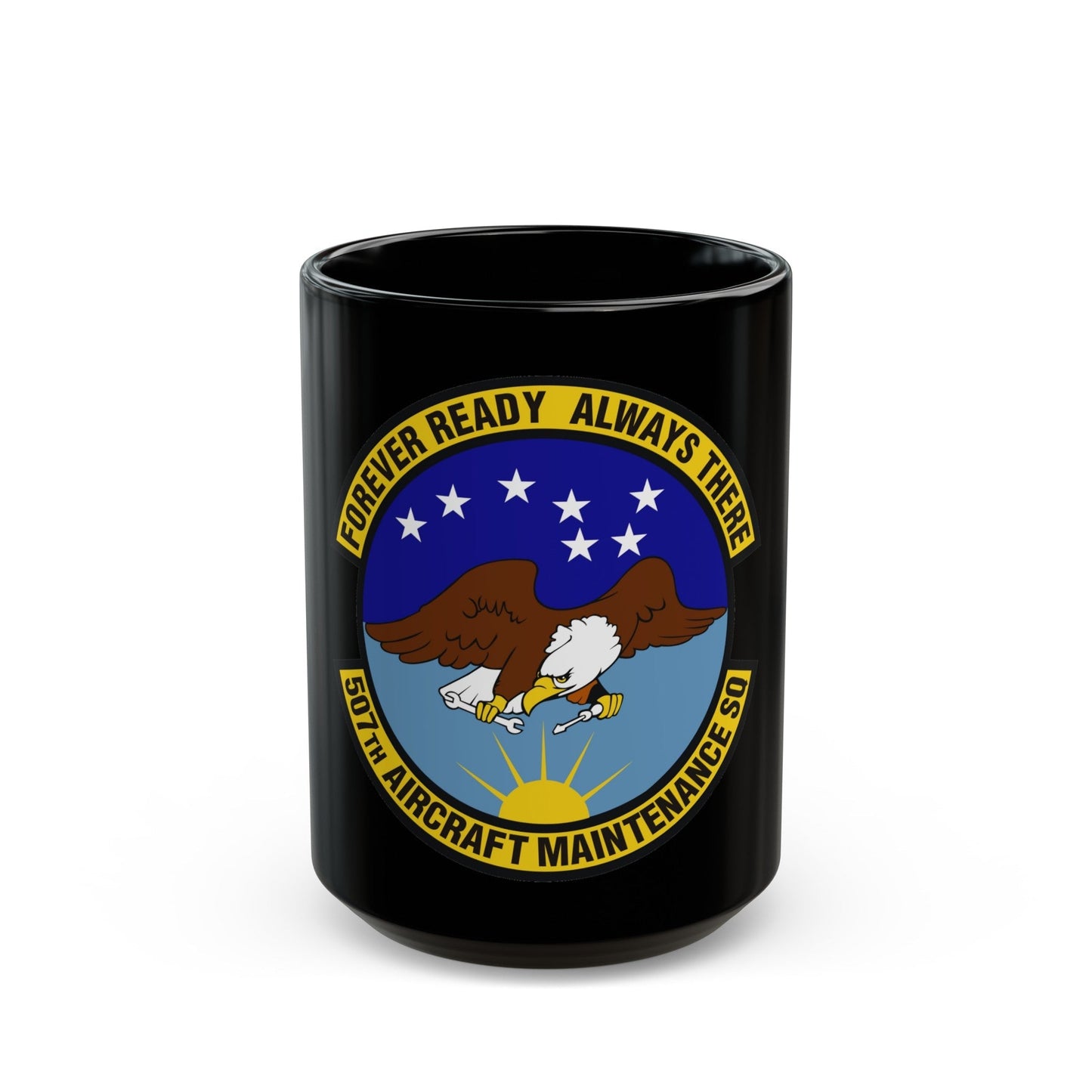 507th Aircraft Maintenance Squadron (U.S. Air Force) Black Coffee Mug-15oz-The Sticker Space