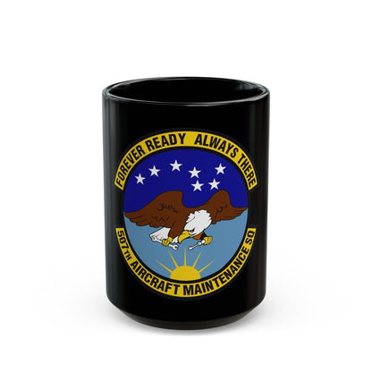 507th Aircraft Maintenance Squadron (U.S. Air Force) Black Coffee Mug-15oz-The Sticker Space