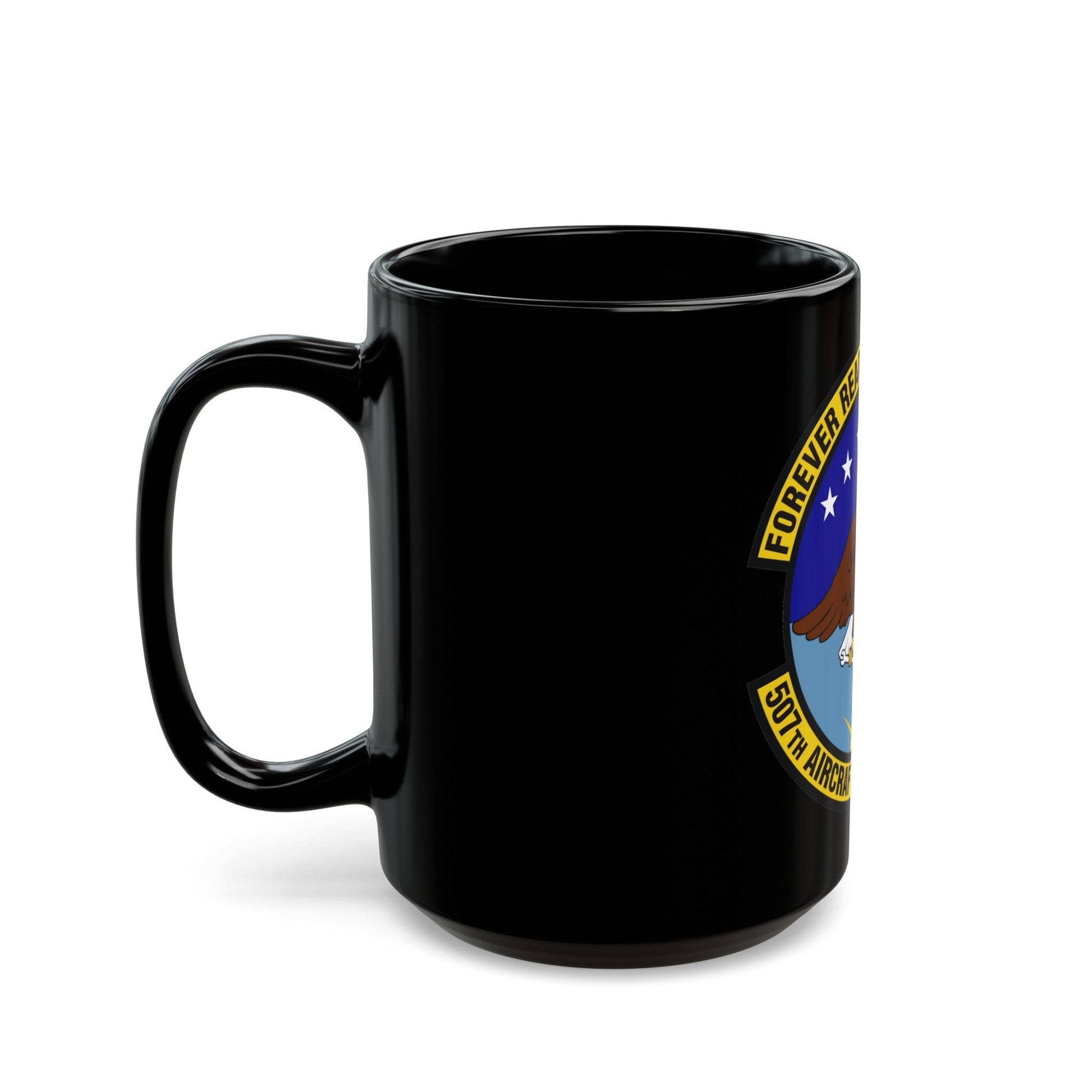 507th Aircraft Maintenance Squadron (U.S. Air Force) Black Coffee Mug-The Sticker Space