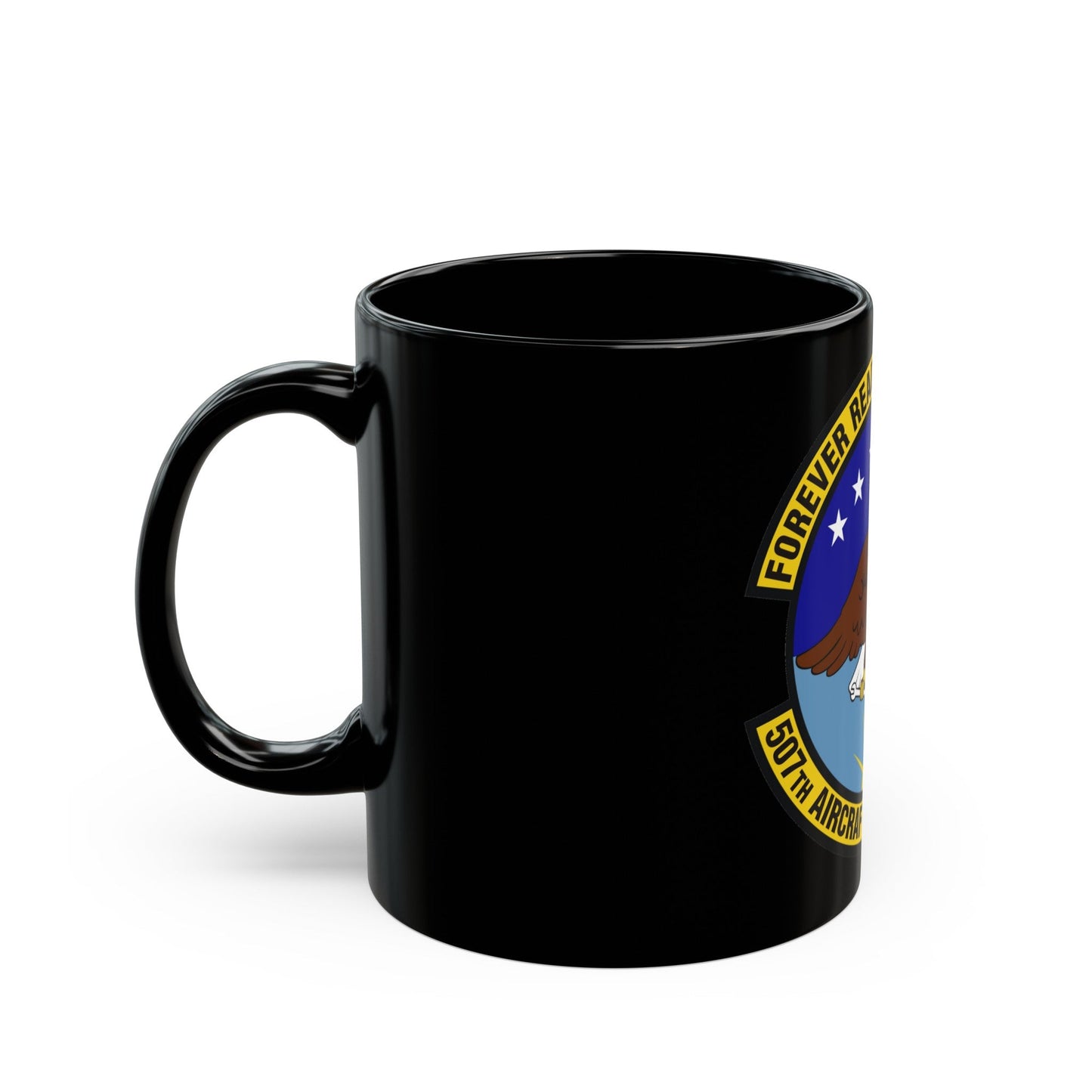 507th Aircraft Maintenance Squadron (U.S. Air Force) Black Coffee Mug-The Sticker Space