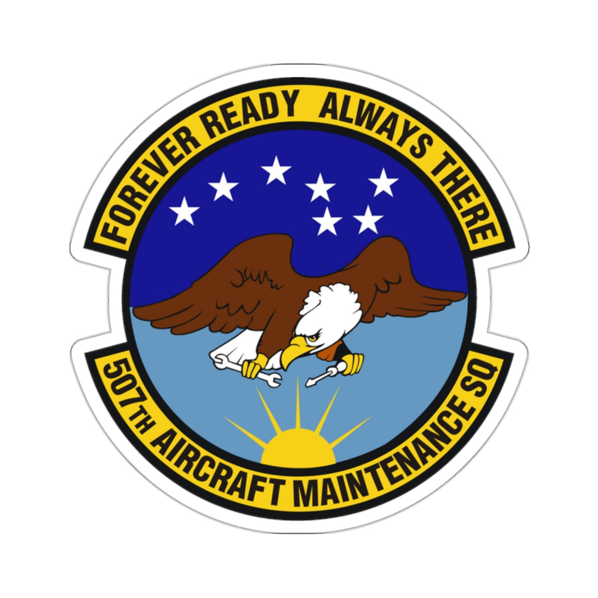 507th Aircraft Maintenance Squadron (U.S. Air Force) STICKER Vinyl Die-Cut Decal-White-The Sticker Space