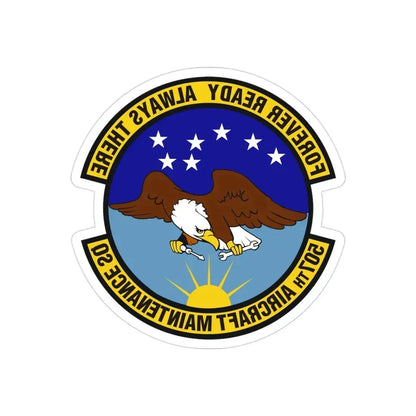 507th Aircraft Maintenance Squadron (U.S. Air Force) REVERSE PRINT Transparent Die-Cut STICKER - The Sticker Space