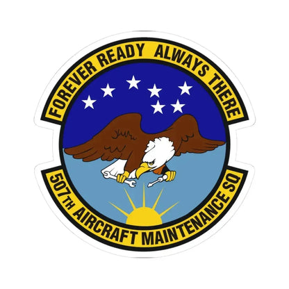 507th Aircraft Maintenance Squadron (U.S. Air Force) STICKER Vinyl Kiss-Cut Decal 3 Inch White - The Sticker Space