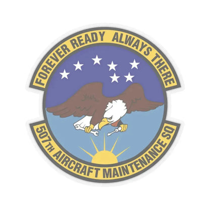 507th Aircraft Maintenance Squadron (U.S. Air Force) STICKER Vinyl Kiss-Cut Decal 4 Inch Transparent - The Sticker Space
