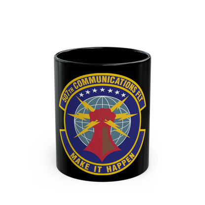 507th Communications Flight (U.S. Air Force) Black Coffee Mug-11oz-The Sticker Space