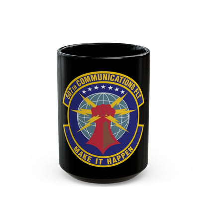 507th Communications Flight (U.S. Air Force) Black Coffee Mug-15oz-The Sticker Space