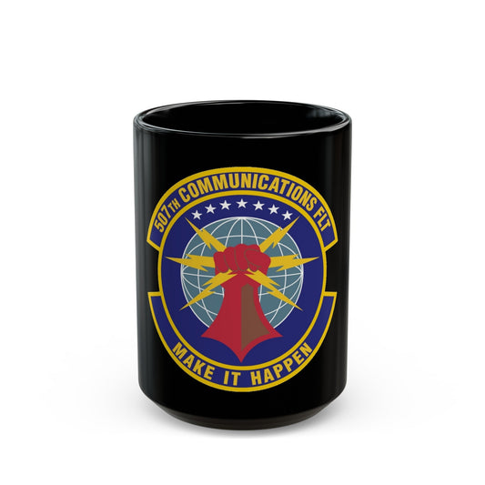 507th Communications Flight (U.S. Air Force) Black Coffee Mug-15oz-The Sticker Space