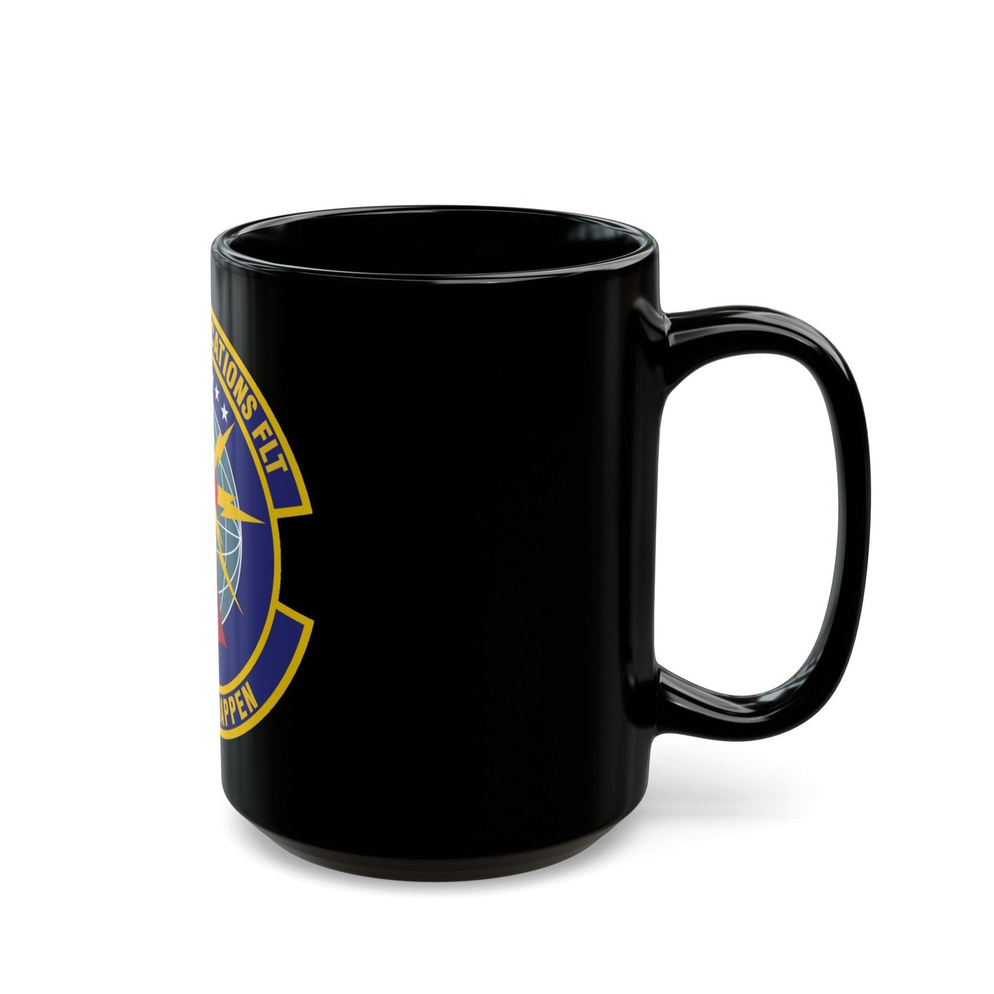 507th Communications Flight (U.S. Air Force) Black Coffee Mug-The Sticker Space