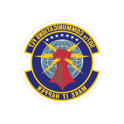 507th Communications Flight (U.S. Air Force) REVERSE PRINT Transparent STICKER-6" × 6"-The Sticker Space