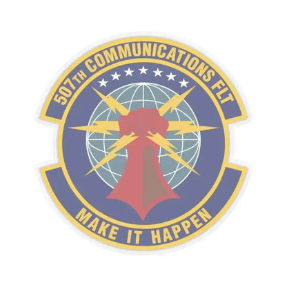 507th Communications Flight (U.S. Air Force) STICKER Vinyl Kiss-Cut Decal 6 Inch Transparent - The Sticker Space
