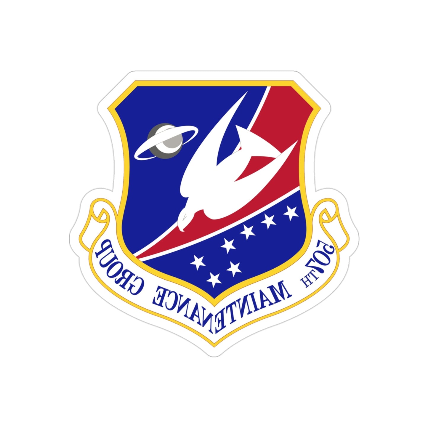 507th Maintenance Group (U.S. Air Force) REVERSE PRINT Transparent STICKER-3" × 3"-The Sticker Space