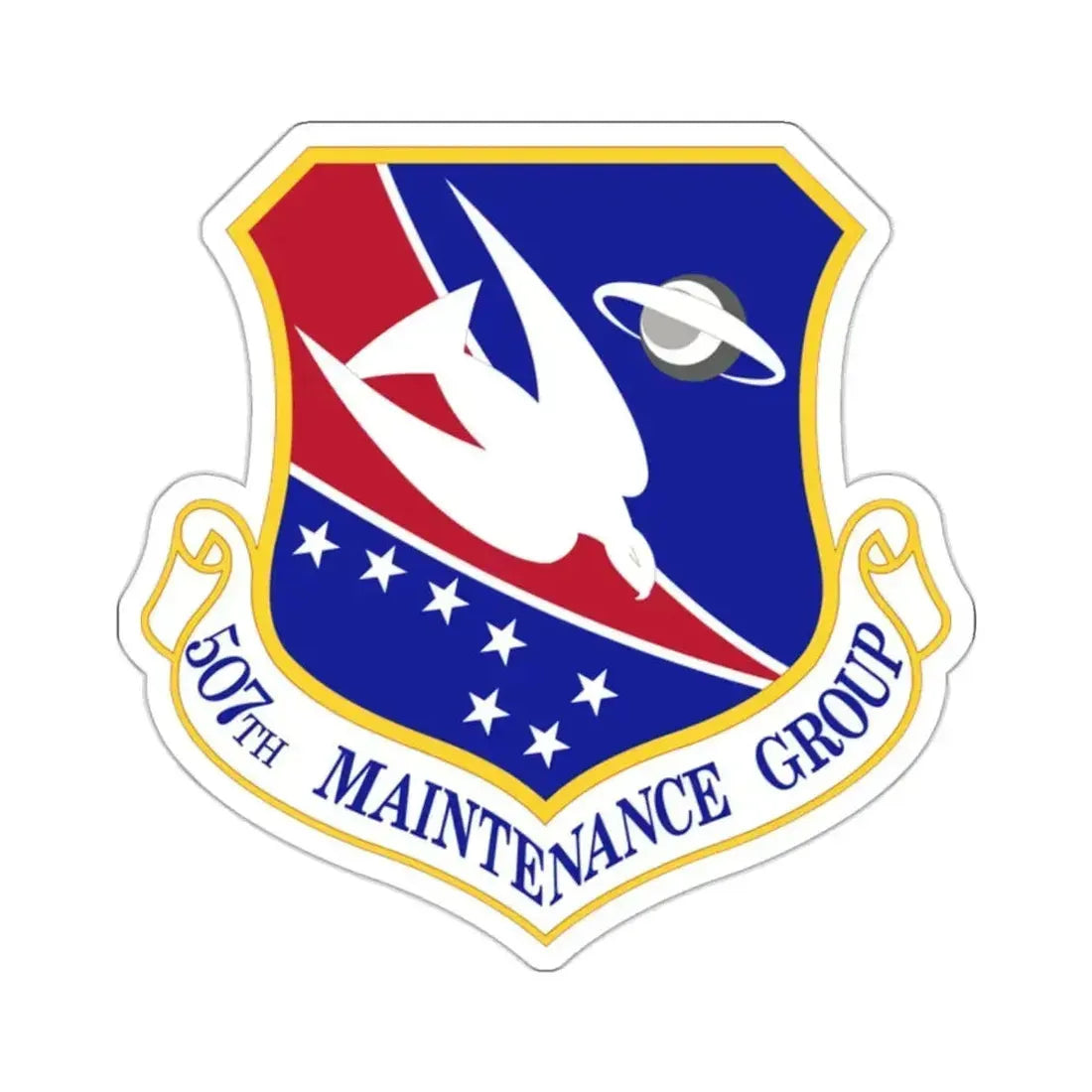 507th Maintenance Group (U.S. Air Force) STICKER Vinyl Kiss-Cut Decal 2 Inch White - The Sticker Space