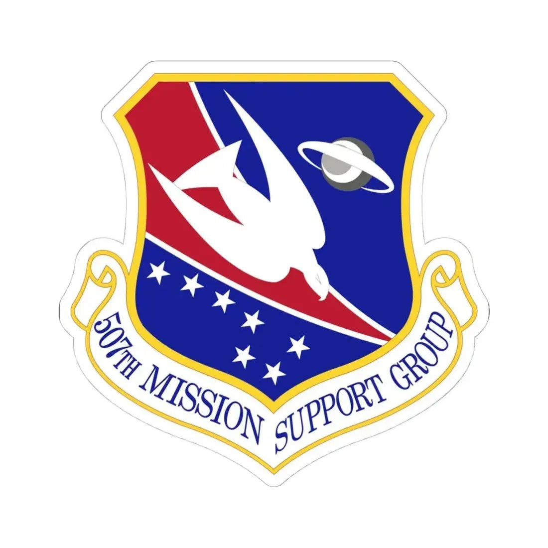 507th Mission Support Group (U.S. Air Force) STICKER Vinyl Kiss-Cut Decal 4 Inch White - The Sticker Space