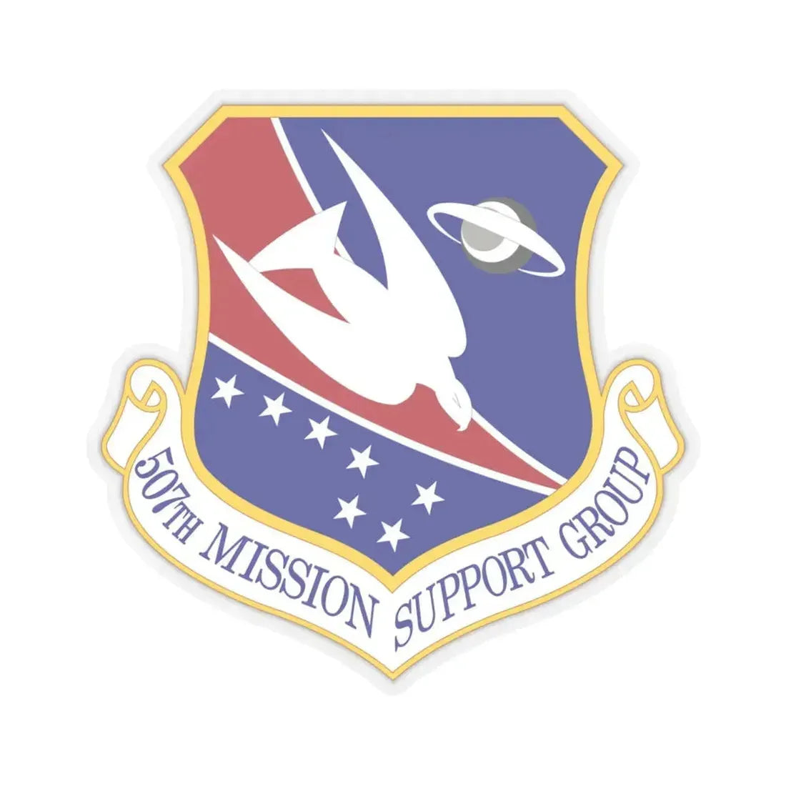 507th Mission Support Group (U.S. Air Force) STICKER Vinyl Kiss-Cut Decal 6 Inch Transparent - The Sticker Space