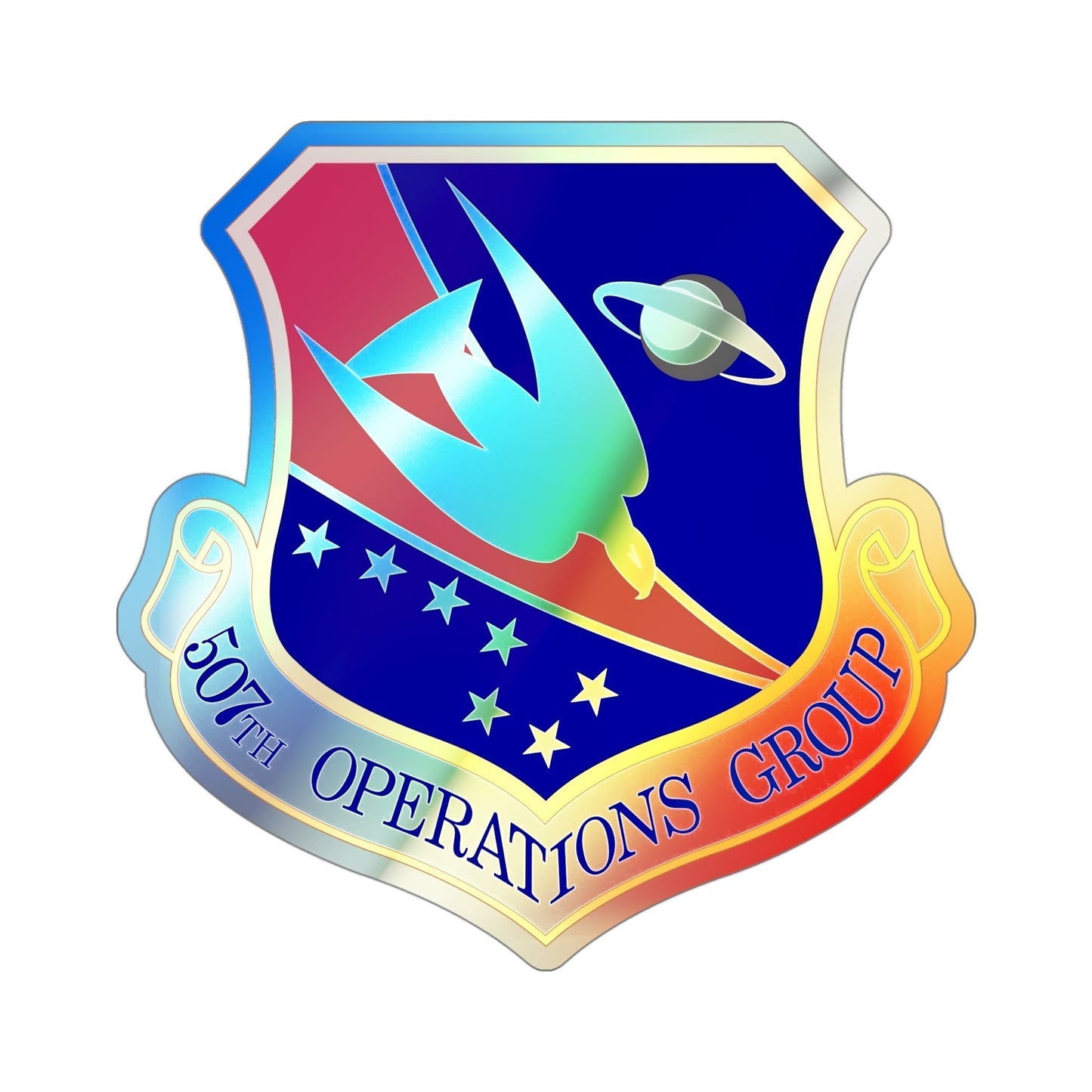 507th Operations Group (U.S. Air Force) Holographic STICKER Die-Cut Vinyl Decal-4 Inch-The Sticker Space