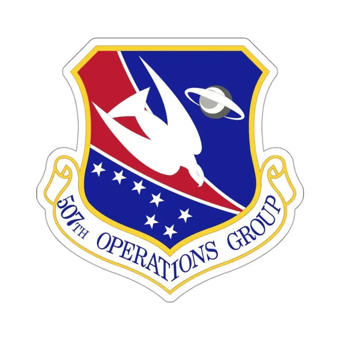 507th Operations Group (U.S. Air Force) STICKER Vinyl Kiss-Cut Decal 3 Inch White - The Sticker Space
