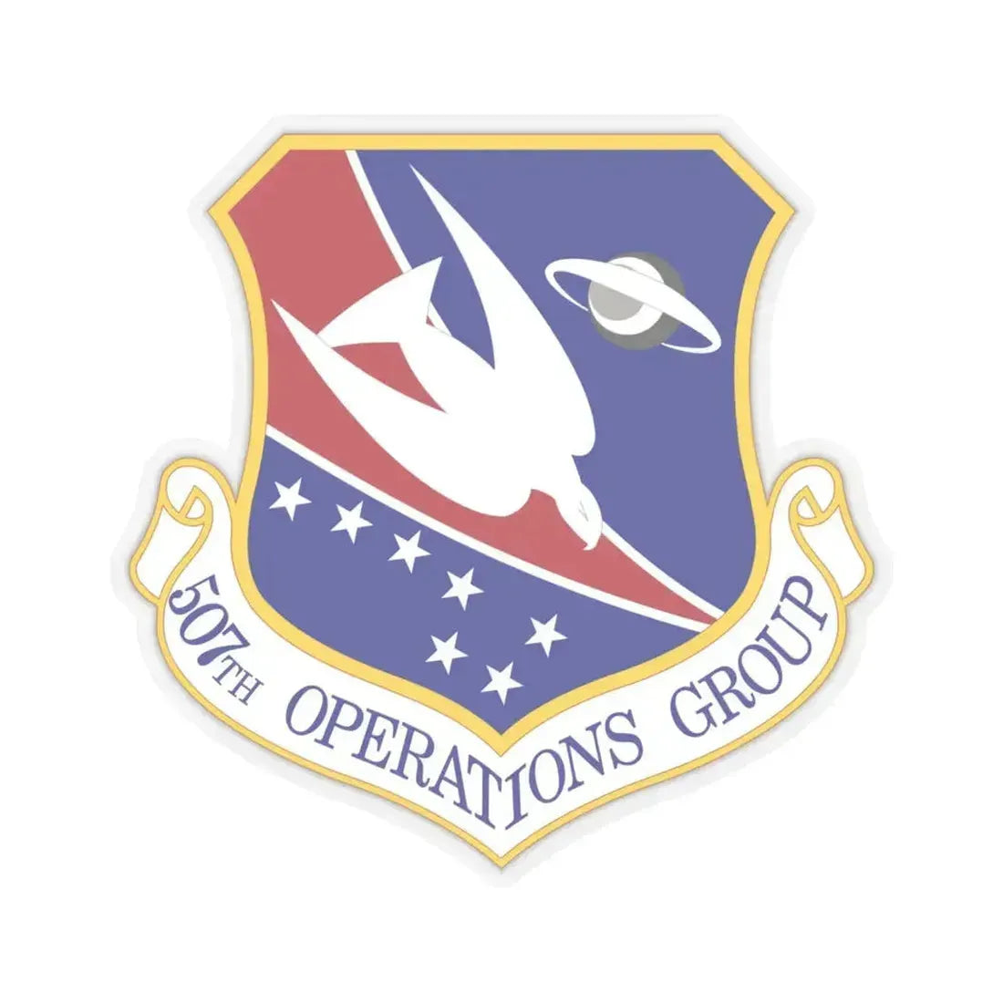 507th Operations Group (U.S. Air Force) STICKER Vinyl Kiss-Cut Decal 6 Inch Transparent - The Sticker Space